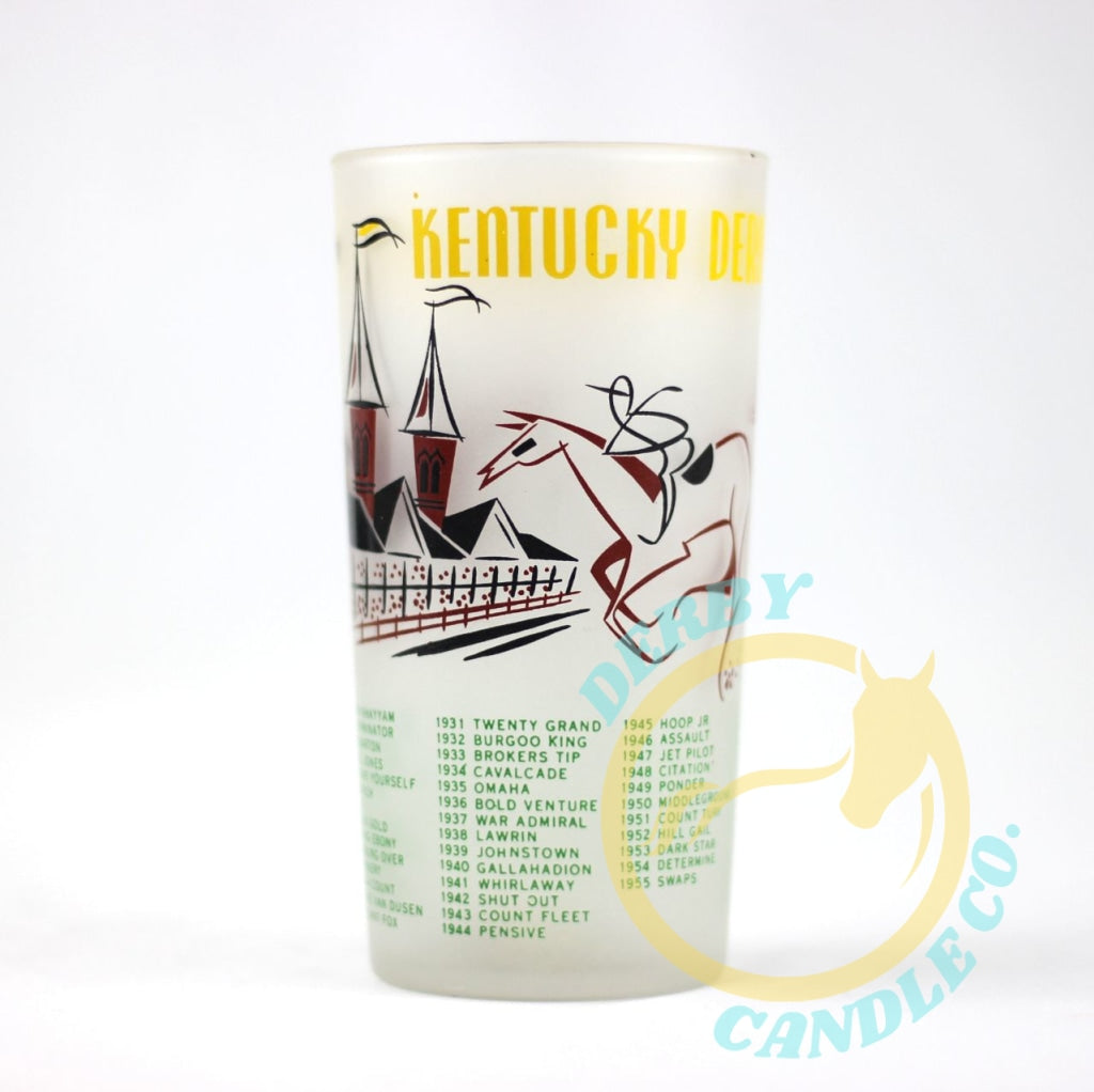 1956 Kentucky Derby Mint Julep Glass | 2 Stars Tails Varation