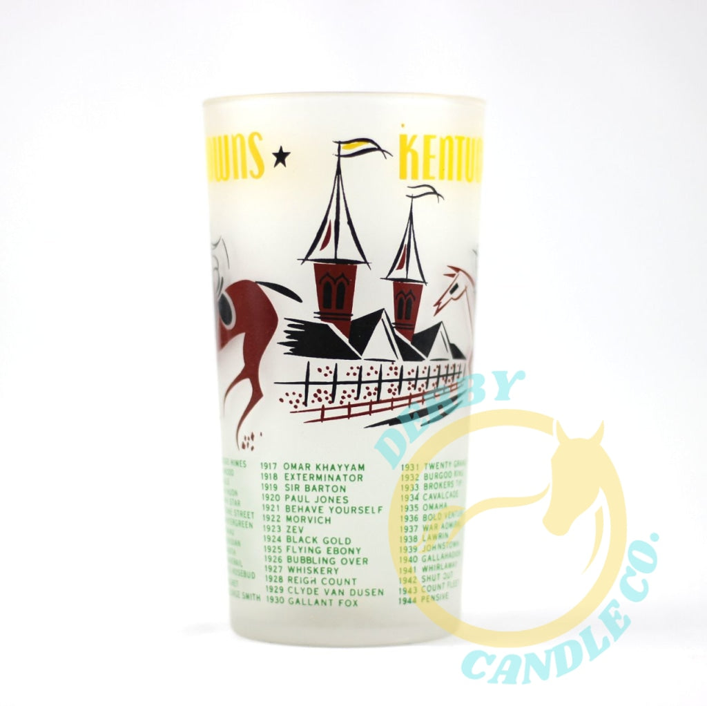 1956 Kentucky Derby Mint Julep Glass | 2 Stars Tails Varation