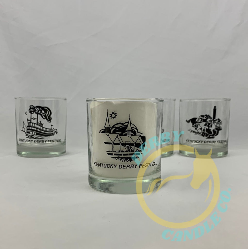 1974 Kentucky Derby Festival Set Of 4 Rocks Glass | Complete