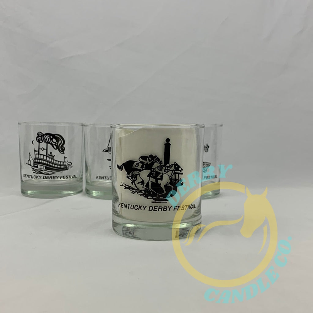 1974 Kentucky Derby Festival Set Of 4 Rocks Glass | Complete