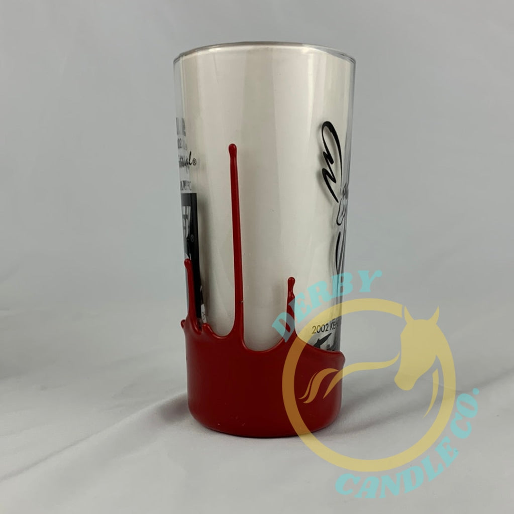 2002 Kentucky Derby Festival Glass | Dipped In Makers Mark Red