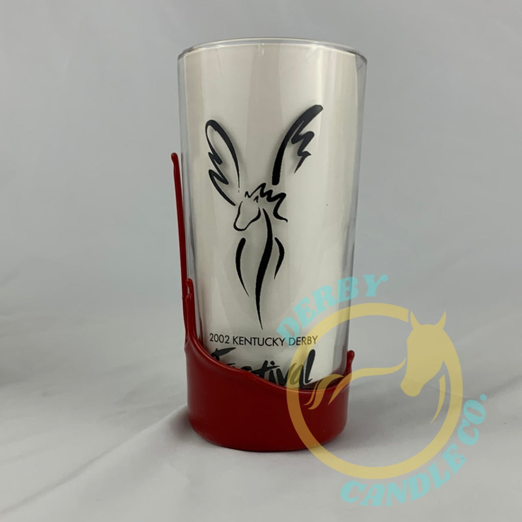 2002 Kentucky Derby Festival Glass | Dipped In Makers Mark Red