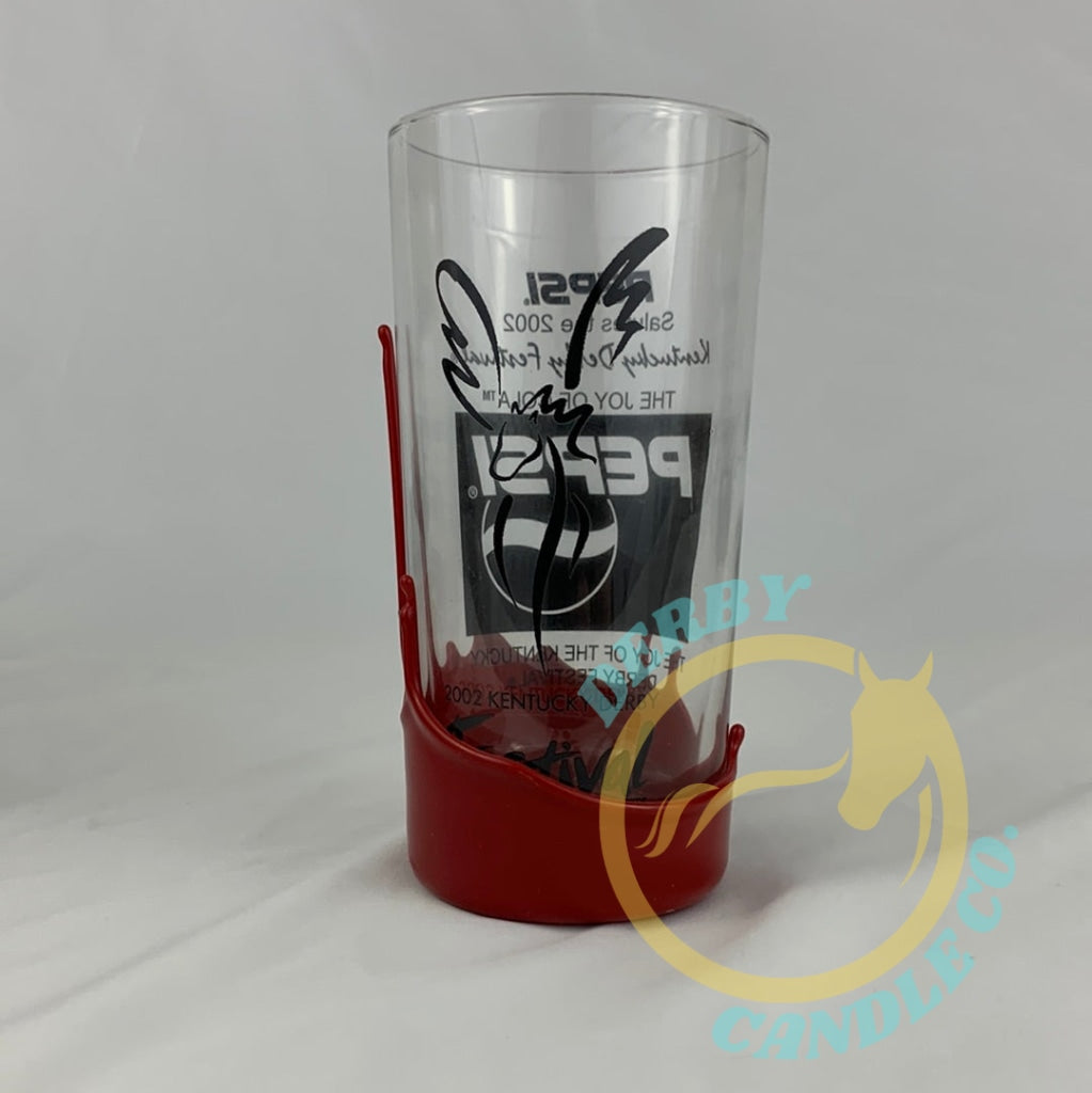 2002 Kentucky Derby Festival Glass | Dipped In Makers Mark Red