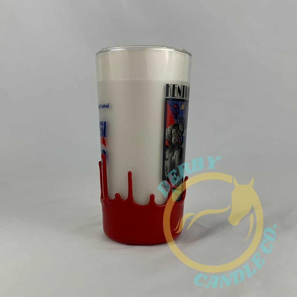 2003 Kentucky Derby Festival Glass | Dipped In Makers Mark Red