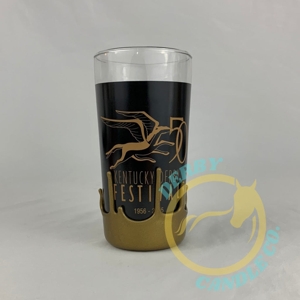 2005 Kentucky Derby Festival Glass Dipped In Gold Pepsi