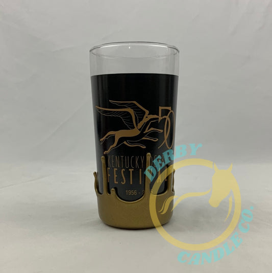 2005 Kentucky Derby Festival Glass Dipped In Gold Pepsi